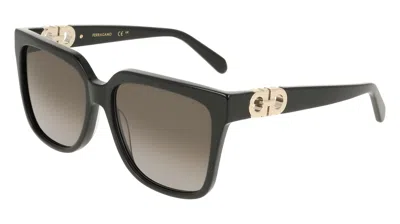 Ferragamo Grey Gradient Square Ladies Sunglasses Sf2109s 001 58