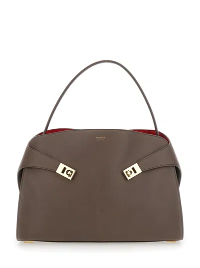 Ferragamo Large Hug Soft Shoulder Bag In Light Blue
