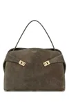 FERRAGAMO GREY HUG SOFT LARGE SHOULDER BAG