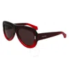 Ferragamo Grey Oval Ladies Sunglasses Sf2029se 615 57