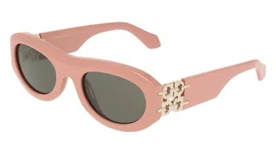 Ferragamo Grey Oval Ladies Sunglasses Sf2082se 667 54