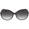 Ferragamo Grey Oval Ladies Sunglasses Sf770sa 001 61 In Black