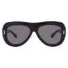 Ferragamo Grey Pilot Ladies Sunglasses Sf2029se 001 57 In Black