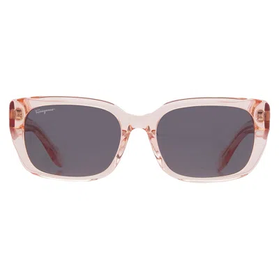 Ferragamo Grey Rectangular Ladies Sunglasses Sf1094slb 685 55 In Multi