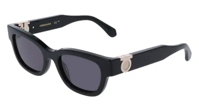 Ferragamo Grey Rectangular Ladies Sunglasses Sf2067s 001 52