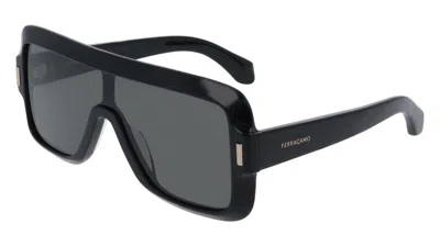 Ferragamo Grey Shield Ladies Sunglasses Sf2061se 001 55 In Black