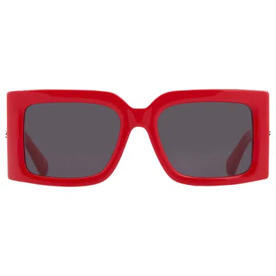 Ferragamo Grey Square Ladies Sunglasses Sf2032s 600 55 In Red