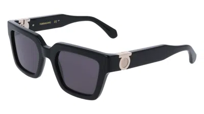 Ferragamo Grey Square Ladies Sunglasses Sf2066s 001 52