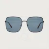 Ferragamo Grey Square Ladies Sunglasses Sf280sa 001 61