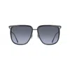 Ferragamo 58mm Gradient Modified Rectangular Sunglasses In Black