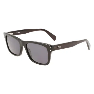 Ferragamo Grey Square Men's Sunglasses Sf1039s 001 54 In Black