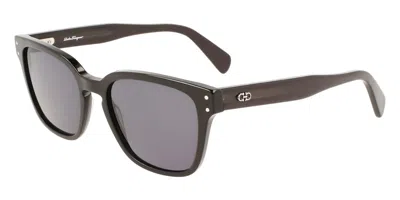 Ferragamo Grey Square Men's Sunglasses Sf1040scp 001 55 In Blue