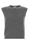 Ferragamo Grey Stretch Cashmere Blend Vest