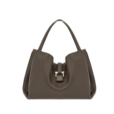 Ferragamo Grey Tote Bags Women In Gray