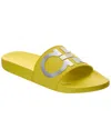 Ferragamo Groove 2 Rubber Slide In Yellow