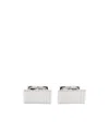 Ferragamo Logo-embossed Cufflinks In White
