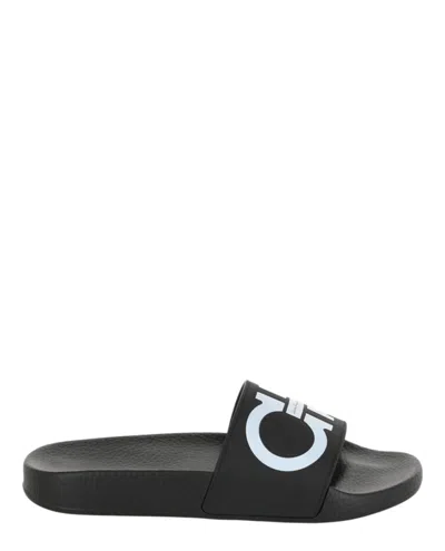 FERRAGAMO FERRAGAMO GROOVY DUAL GANCINI SLIDES