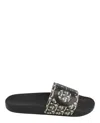 Ferragamo Groovy Dual Gancini Slides In Multi