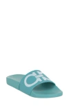 Ferragamo Groovy Gancini Slide Sandal In Blue