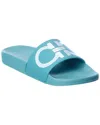 Ferragamo Woman Sandals Turquoise Size 11 Textile Fibers In Blue