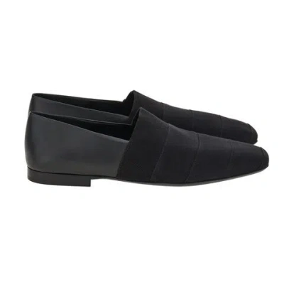 Ferragamo Grosgrain Banded Loafers In Black In Multi