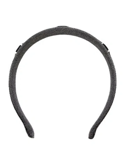 Pre-owned Ferragamo Grosgrain Headband In Gray