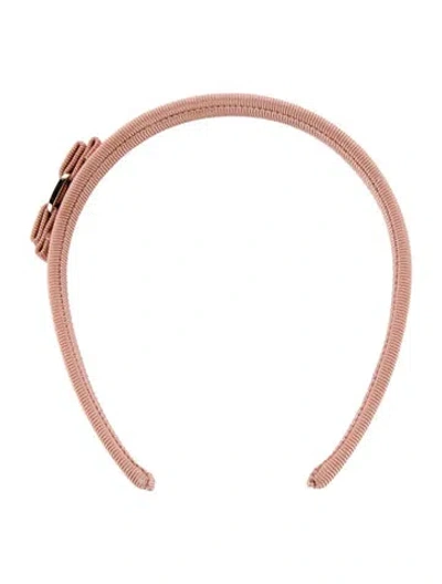 Pre-owned Ferragamo Grosgrain Headband In Pink