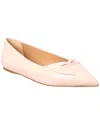 Ferragamo Gwen Leather Ballet Flat In Pink