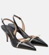 Ferragamo Gylla 70 Leather Slingback Pumps In Black