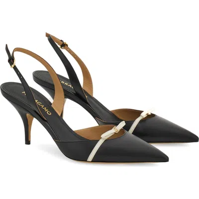 FERRAGAMO FERRAGAMO GYLLA POINTED TOE SLINGBACK PUMP