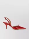 Ferragamo Mini Bow Red Patent Sling-back Pumps
