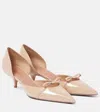 Ferragamo Gyoia 40 Mini Bow Patent Leather Pumps In Pink