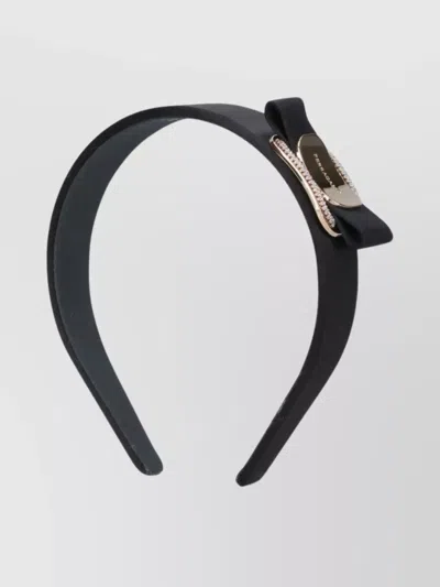 FERRAGAMO HAIR ACCESSORIES WITH BOW AND GOLD HARDWARE