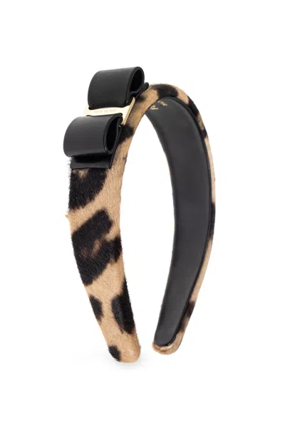 Ferragamo Hairband In Brown
