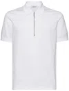 Ferragamo Logo-detail Cotton Polo Shirt In White