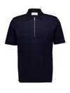 Ferragamo Half-zipped Short-sleeved Polo Shirt In Blue