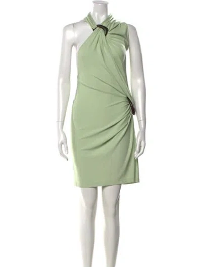 Pre-owned Ferragamo Halterneck Mini Dress In Green
