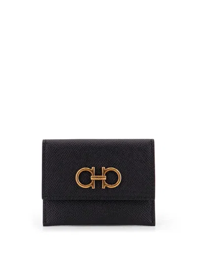 Ferragamo Hammered Leather Card Holder
