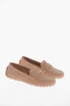 Ferragamo Odilia Calfskin Bit Driver Loafers In Beige