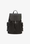 Ferragamo Leather Backpack Double Front Pockets In Blue
