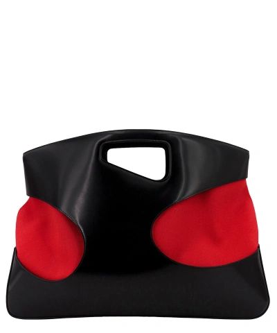 Ferragamo Leather And Fabric Tote Bag In Multicolor