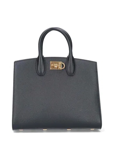 FERRAGAMO BOLSO SHOPPING - NEGRO