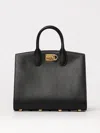 Ferragamo Small Studio Box Bag In Black