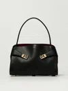 Ferragamo Small Hug Grained Leather Top Handle Bag In Black