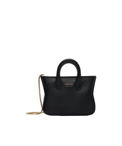 Ferragamo Handbag Pendant In Black