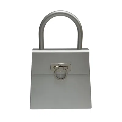 Pre-owned Ferragamo Handbag () In Silver