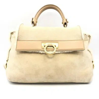 Pre-owned Ferragamo Handbag Shoulder Bag () In Beige
