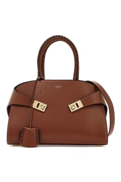 Ferragamo Handbag With Handle In New Cognac