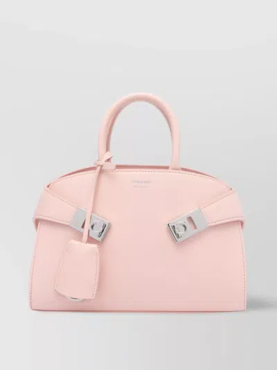 Ferragamo Handbag With Structured Shape And Metal Hardware In Pink