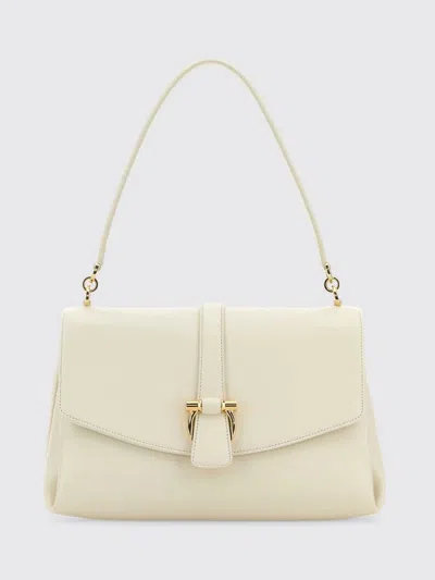 Ferragamo Gancini Buckle Backpack In White